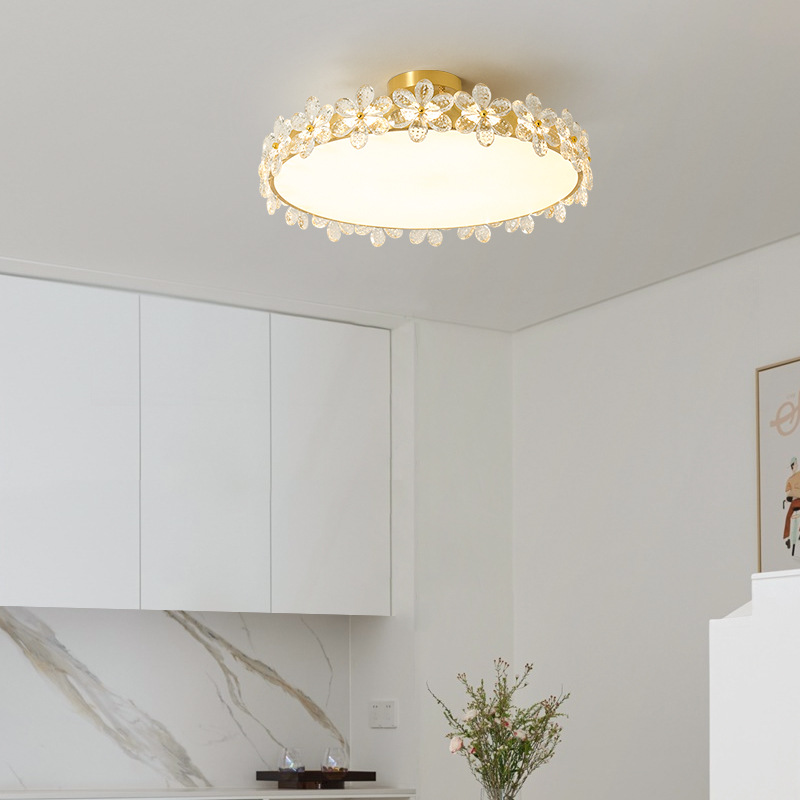 Crystal Ceiling Light Luxurious Cream Style Ceiling Lamp CL430picture6