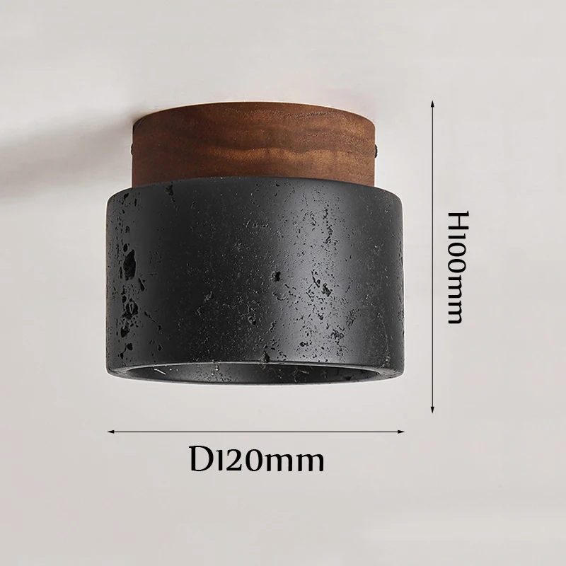 Italian Black Travertine Marble Decor Lamp LED Ceiling Light CL450picture5