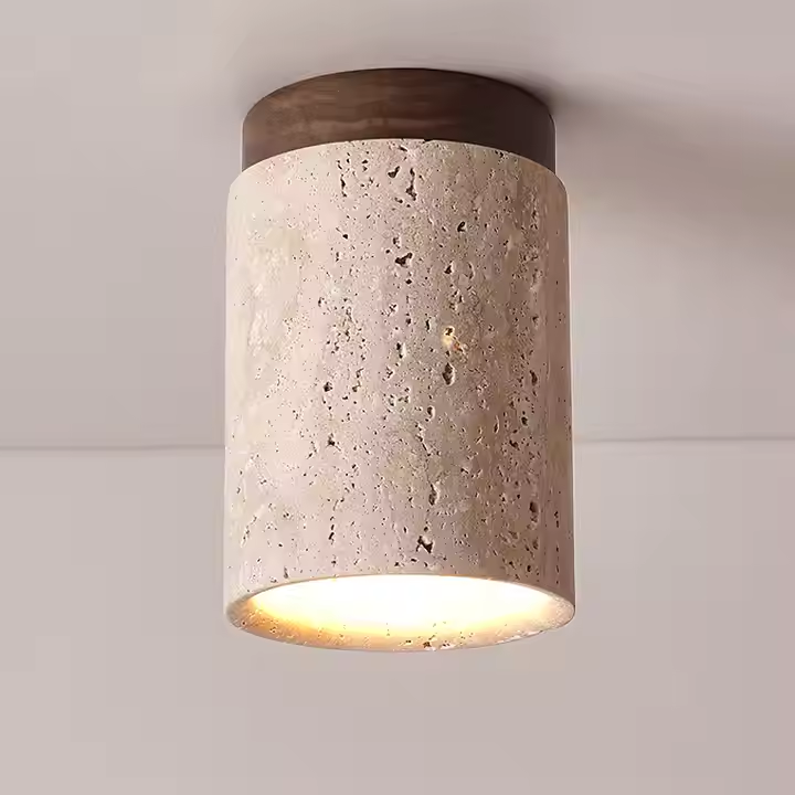Creative New Cement Terrazzo LED Chandelier Wabi Sabi Style Pendant Light for Restaurant Coffee Shop Bedroom Small Bedside Lamp