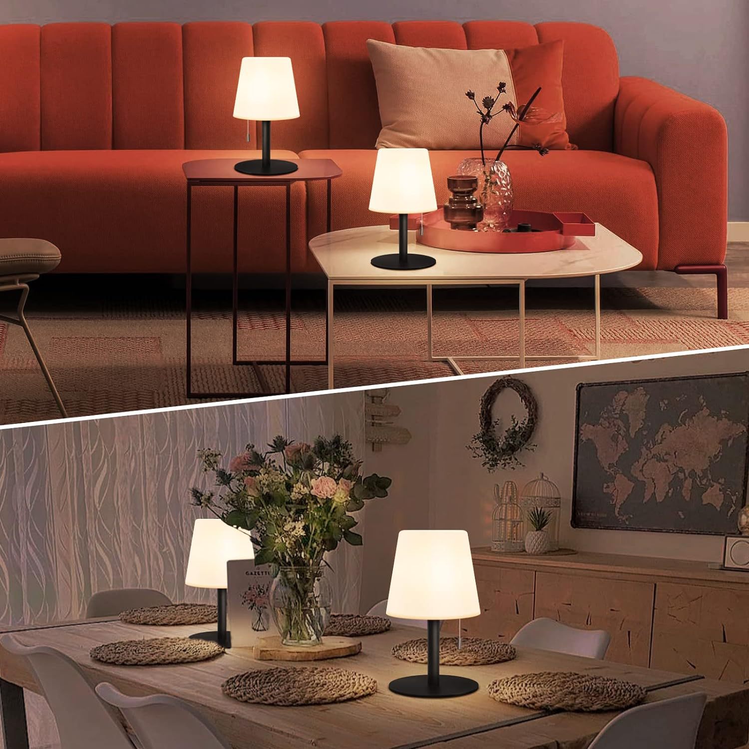 16 Color Dimmable Restaurant Hotel USB Rechargeable LED Table Lamp DTL2000picture6