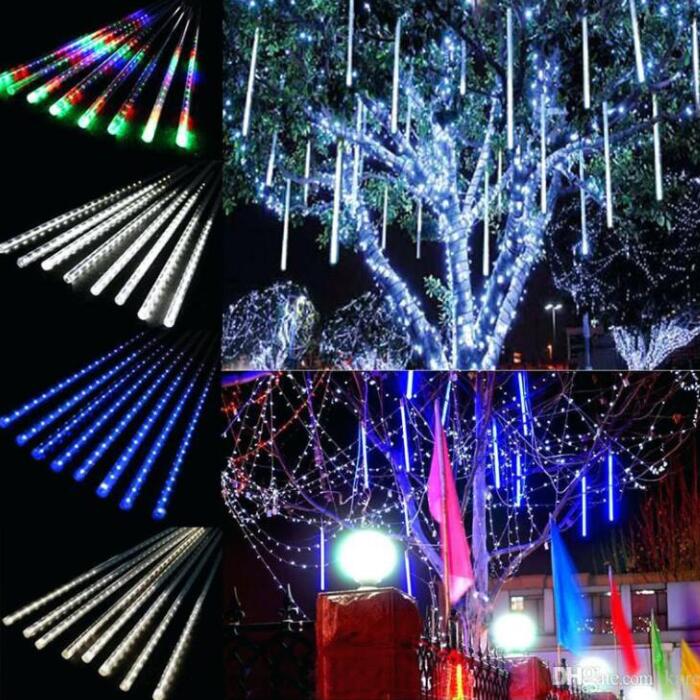 Christmas Holiday Lighting 30cm 50cm 80cm Waterproof Falling Raindrop Led Meteor Shower Rain Tube Lights