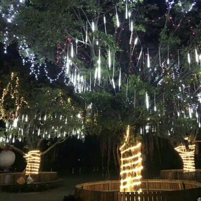 Christmas Holiday Lighting 30cm 50cm 80cm Waterproof Falling Raindrop Led Meteor Shower Rain Tube Lights