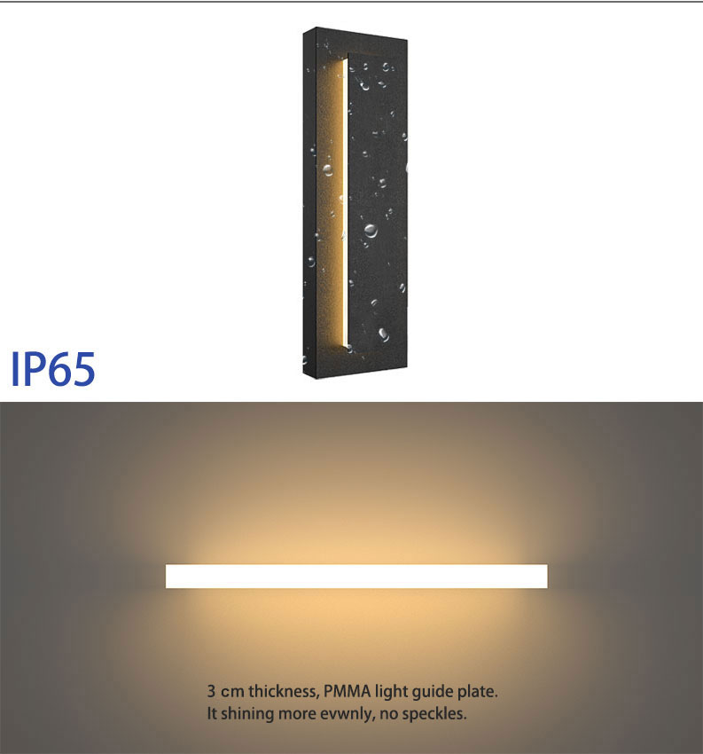 Modern Outdoor LED Bathroom Wall Sco<i></i>nce 100 cm Black IP 65 Waterproof Aluminum with Classic 90 Polycarbo<i></i>nate Diffuser
