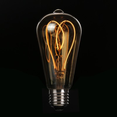 Vintage Edison ST64 4W E27 Flexible Soft LED Filament Bulb SP1700picture7