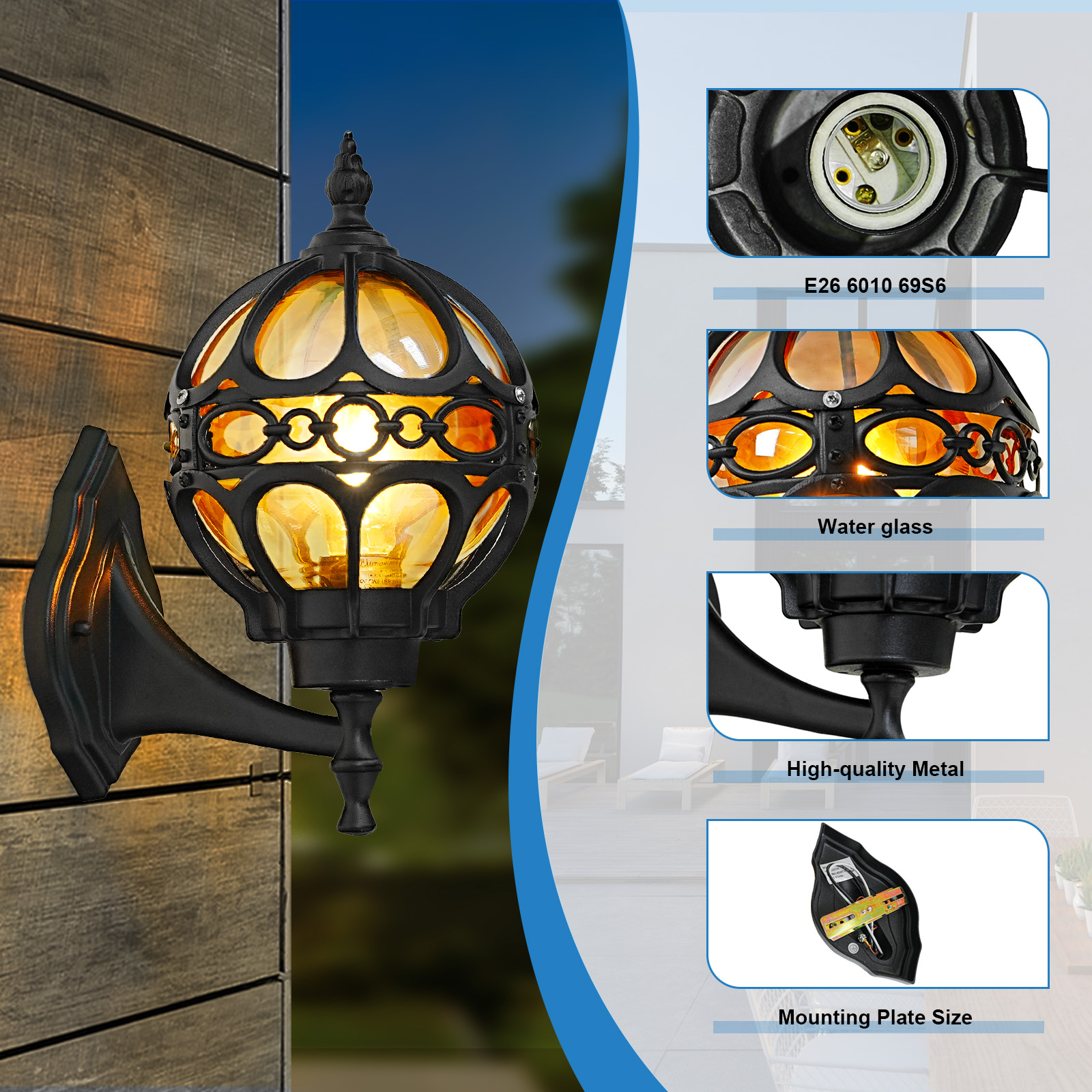 Modern Creative Retro Outdoor Wall Lamps WL1540picture2
