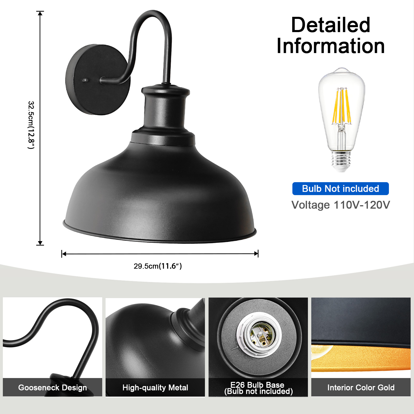 Outdoor Waterproof Retro Industrial LED Wall Light WL1550picture2