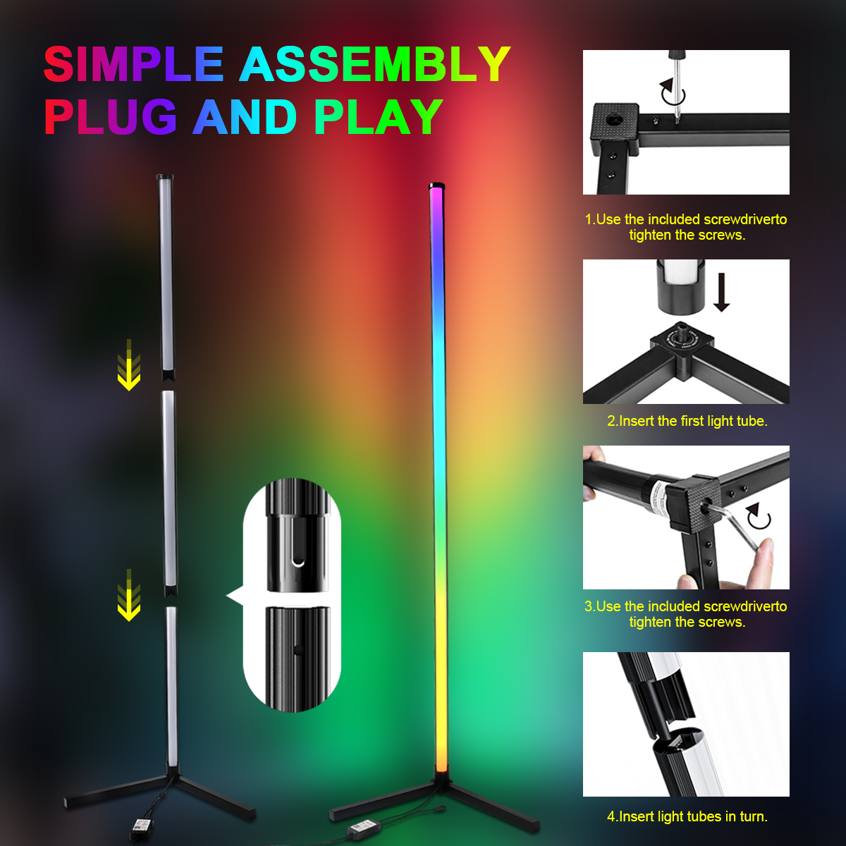 Nordic Stand Minimalist Smart LED Floor Lamp FRL560picture5