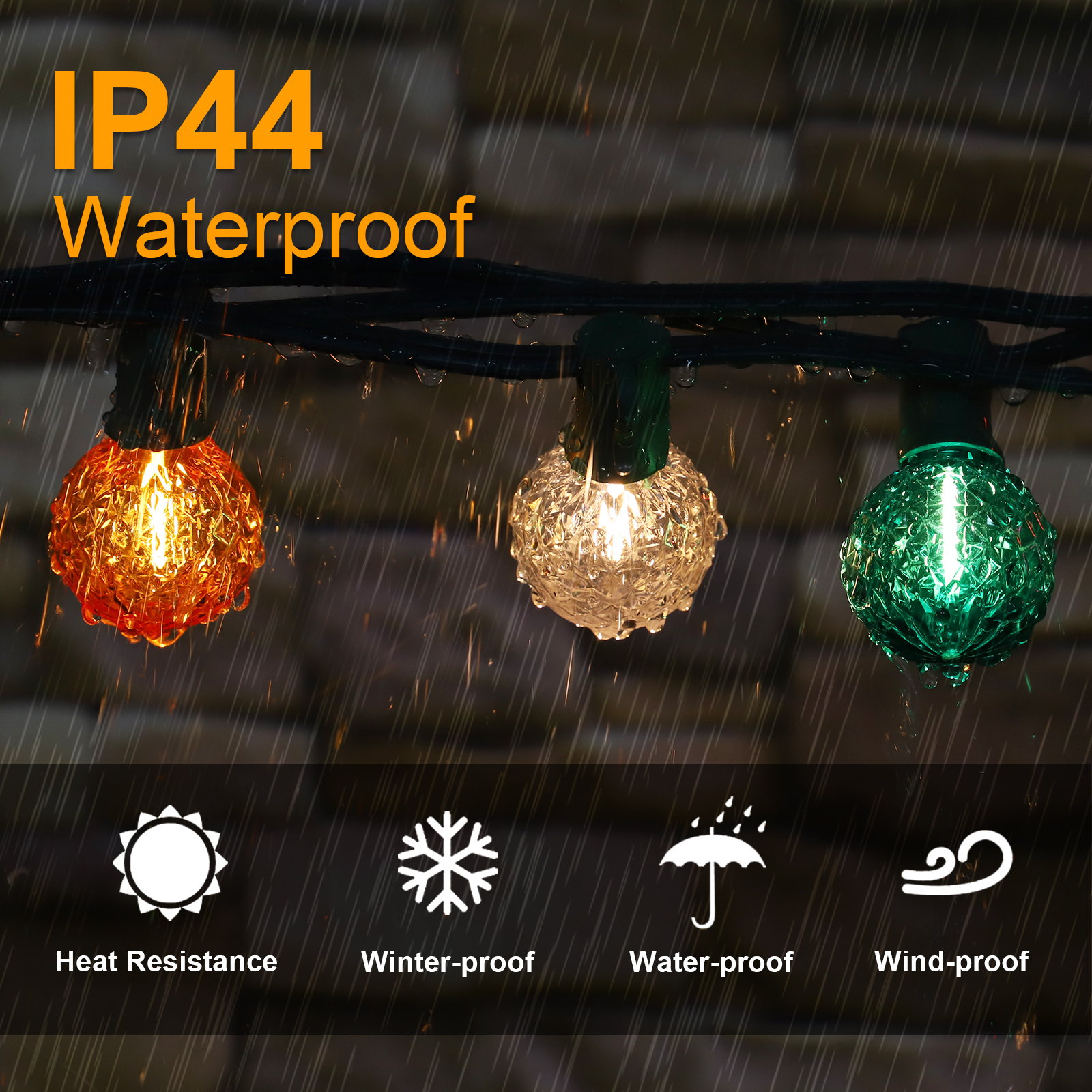 25ft IP65 Christmas Festival Decorative LED G40 String Light XMS1900picture5