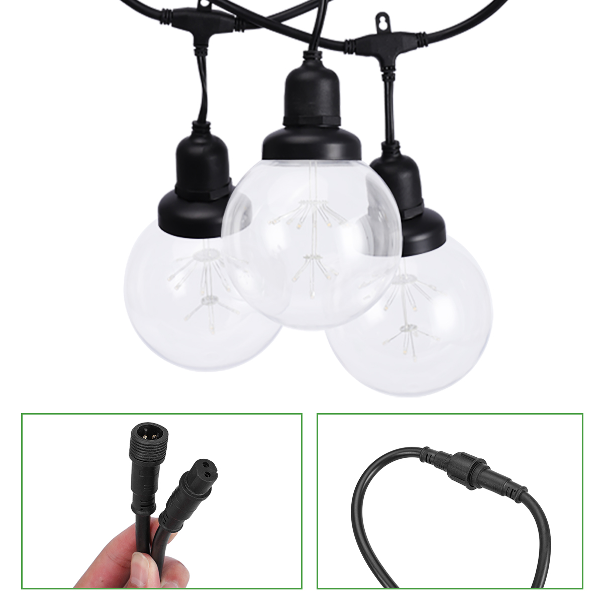 IP65 Outdoor 12ft G125 Christmas Decor LED Fairy Bulb Soft XMS2000picture2