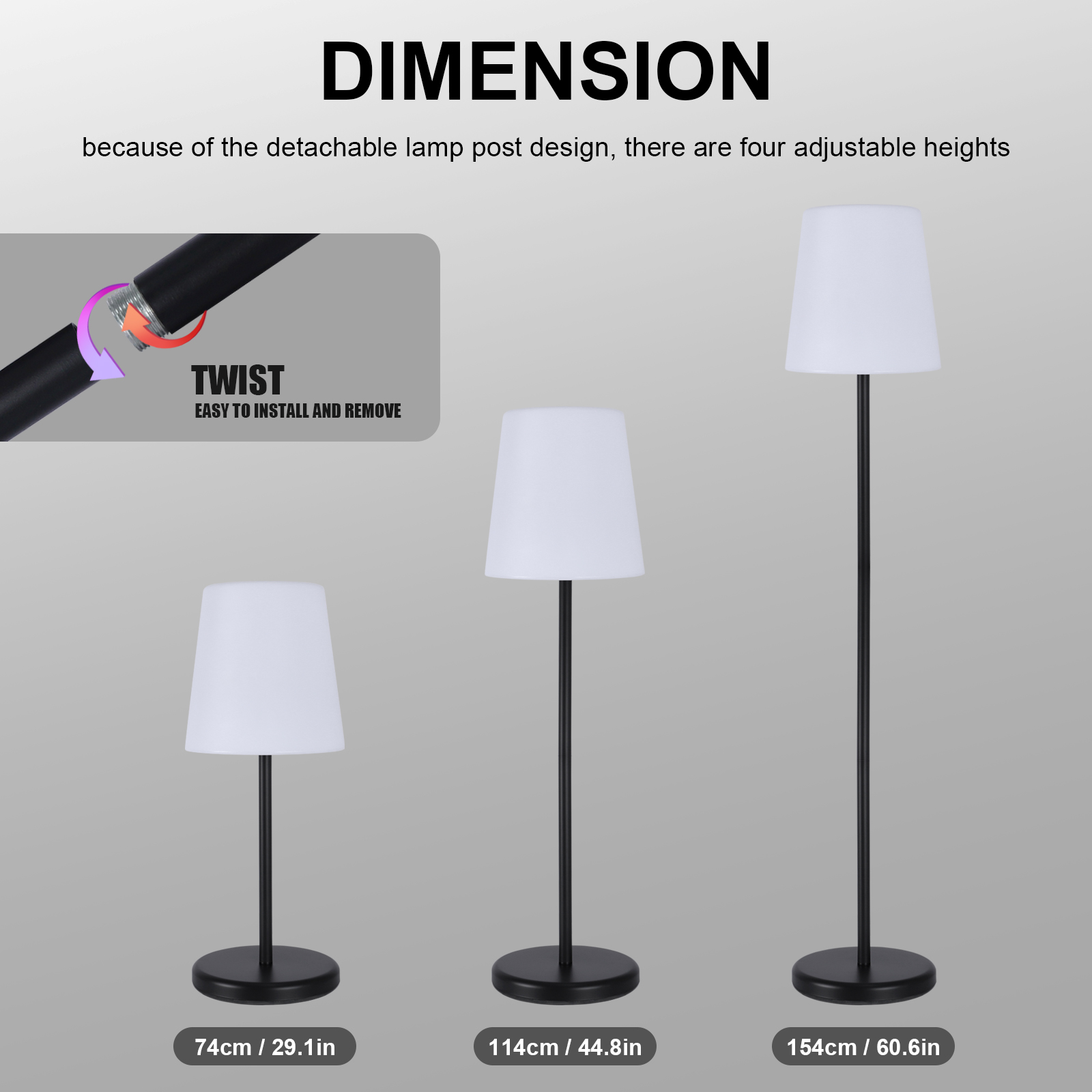 1.54m 220V Plastic Dimmable RGB Colorful LED Floor Light FRL570picture4
