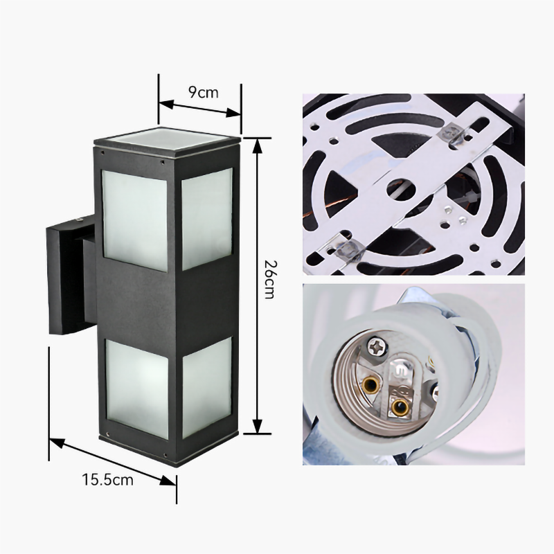 Frost Glass Water-Proof Outdoor up and Down Wall Mount Lights WL1620picture4