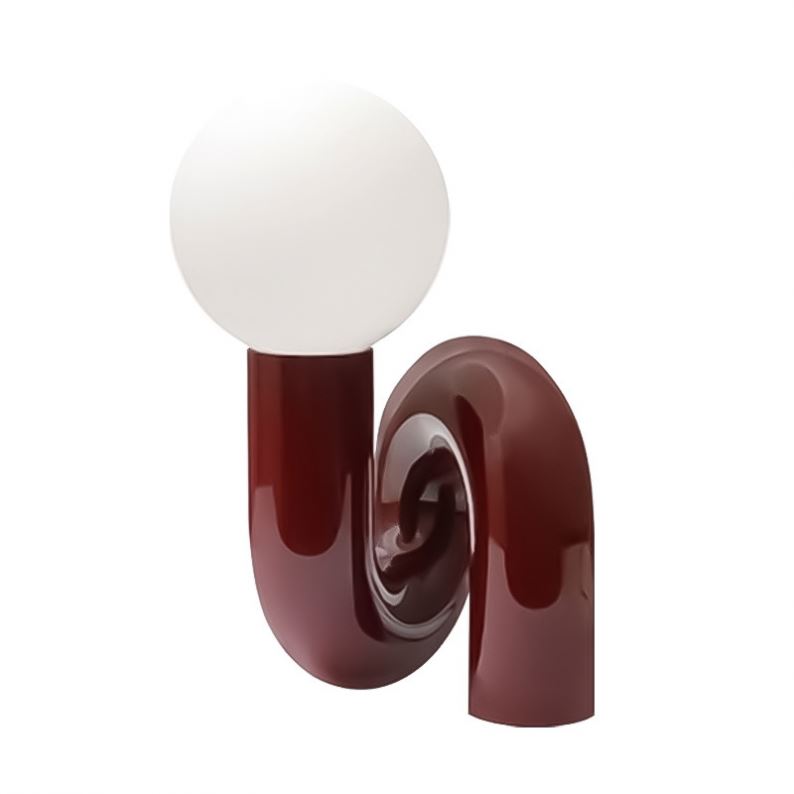Nordic Red Modern Bedroom Bedside Resin Table Lamp DTL1960