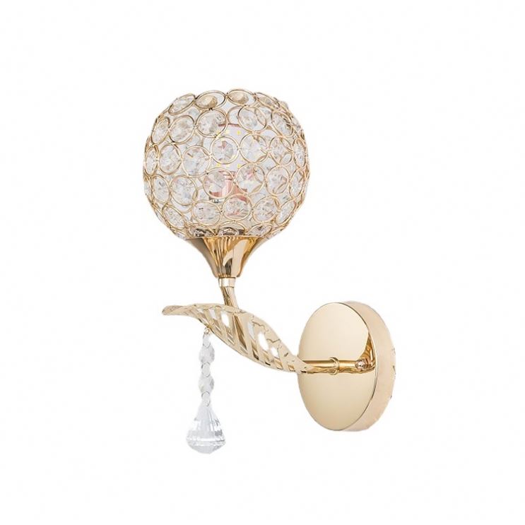 Modern Simple LED Warm Bedroom Bedside Creative Crystal Wall Lamp WL1750