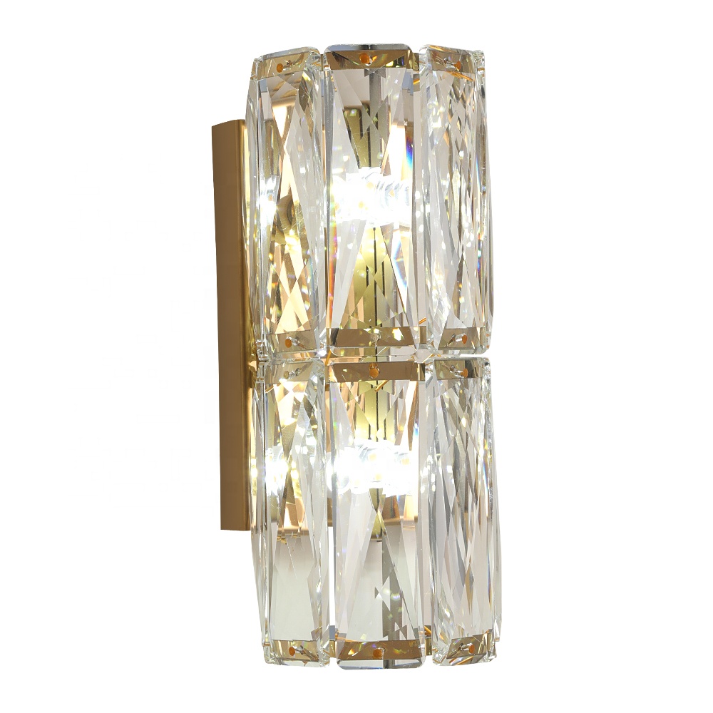 Modern Cylindrical Stainless Steel Crystal 7W LED Wall Lamp WL1820