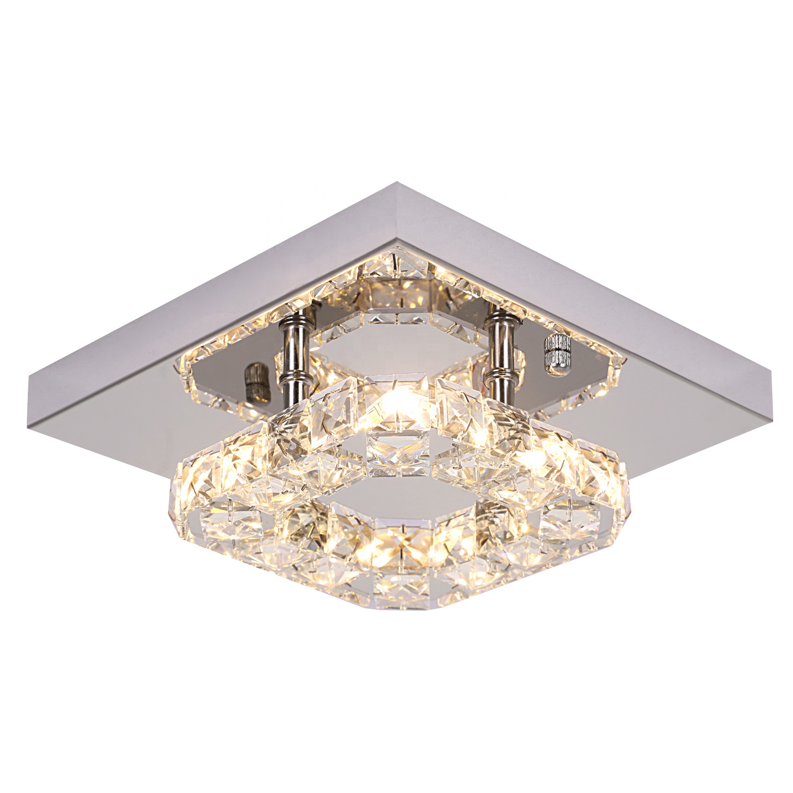Indoor Changeable Color 3 Sides Crystal 7W Ceiling LED Chandeliers CHA220