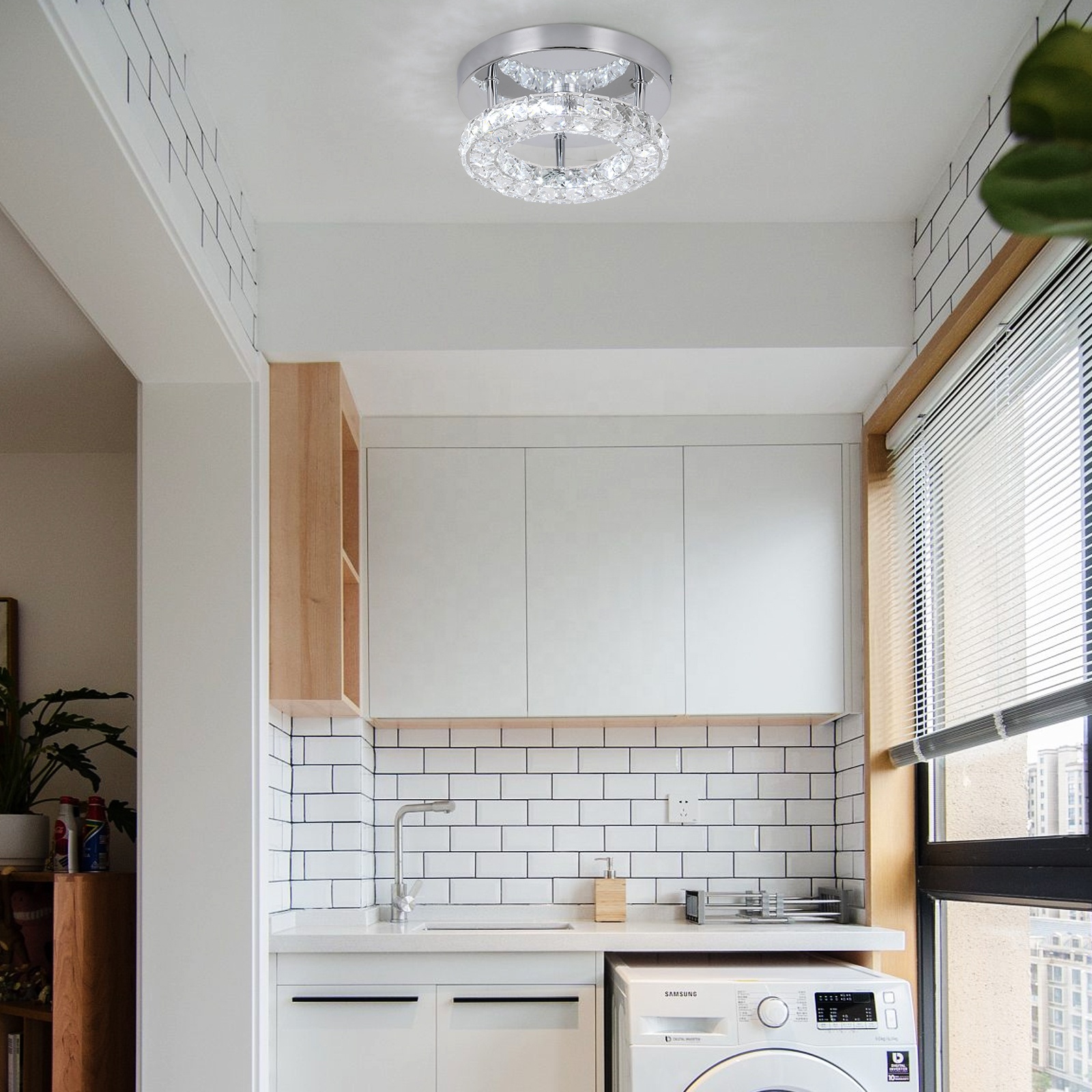 Modern Crystal Stainless Steel Ceiling LED Chandeliers CHA240picture3