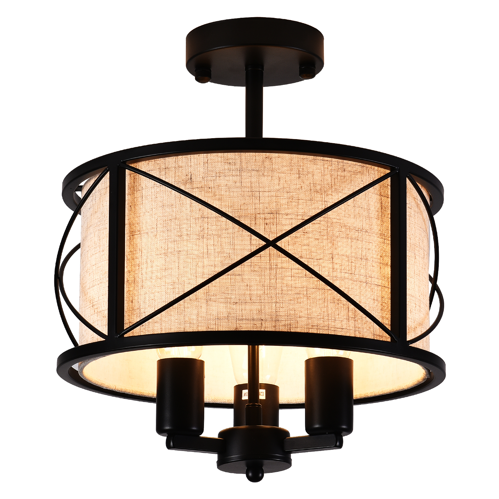 American Retro Iron Ceiling Lamp PEN670