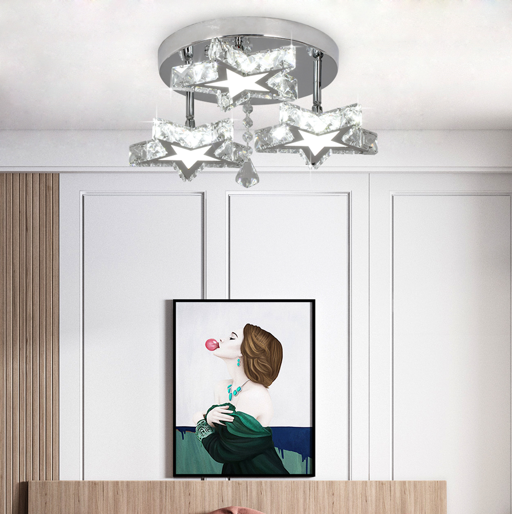 Modern Crystal Flush Mount DIY Decorative Star Chandelier CHA320picture4