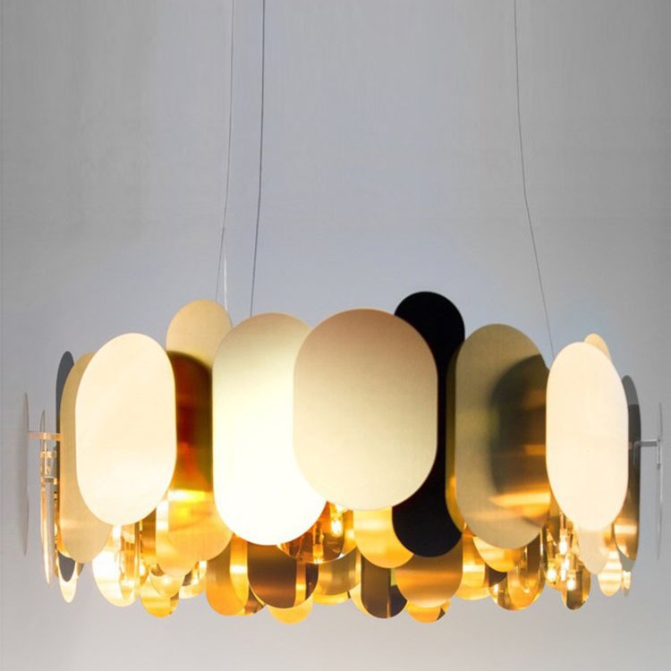 Italian Designer Postmodern Stainless Steel Sheet Chandelier CHA330picture2