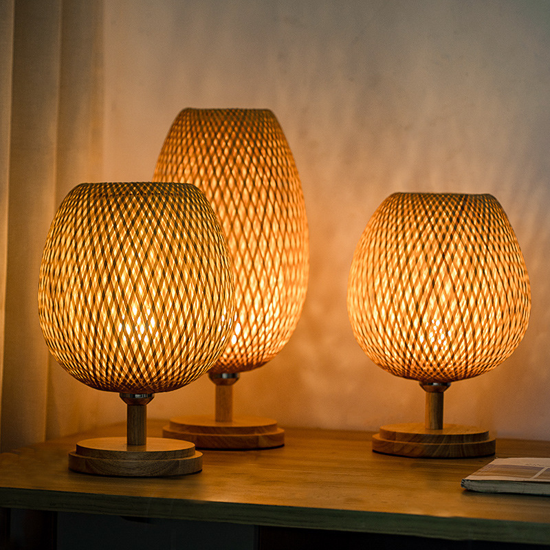 Japanese Zen Style Vintage Bamboo Table Lamp DTL2030picture2
