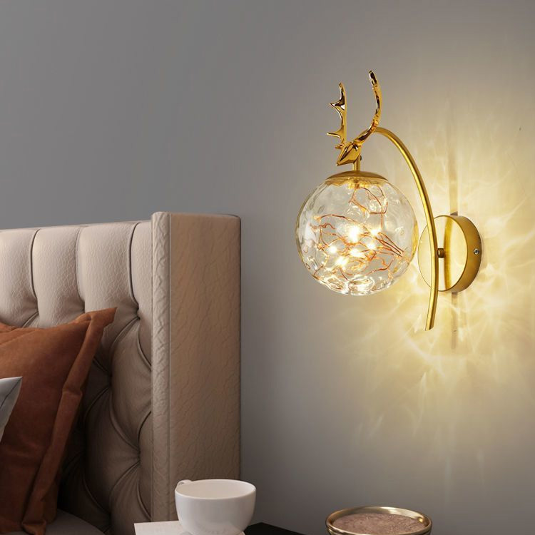 Nordic Round Glass Lampshade Wall Lights WL1980picture3