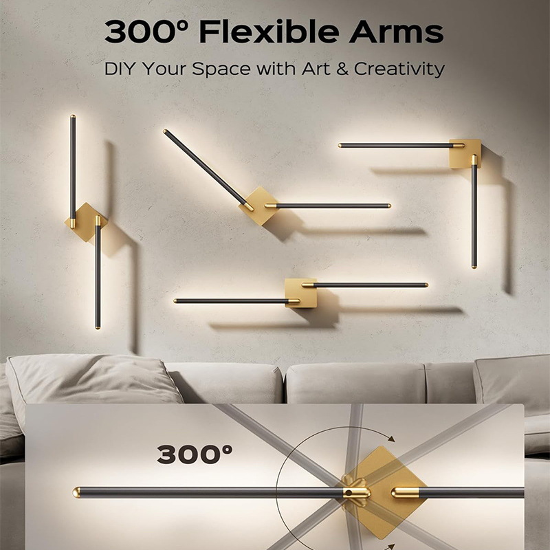 Customized Luxury Gold Steel Crystal Glass Wall Lamp WL1810picture3