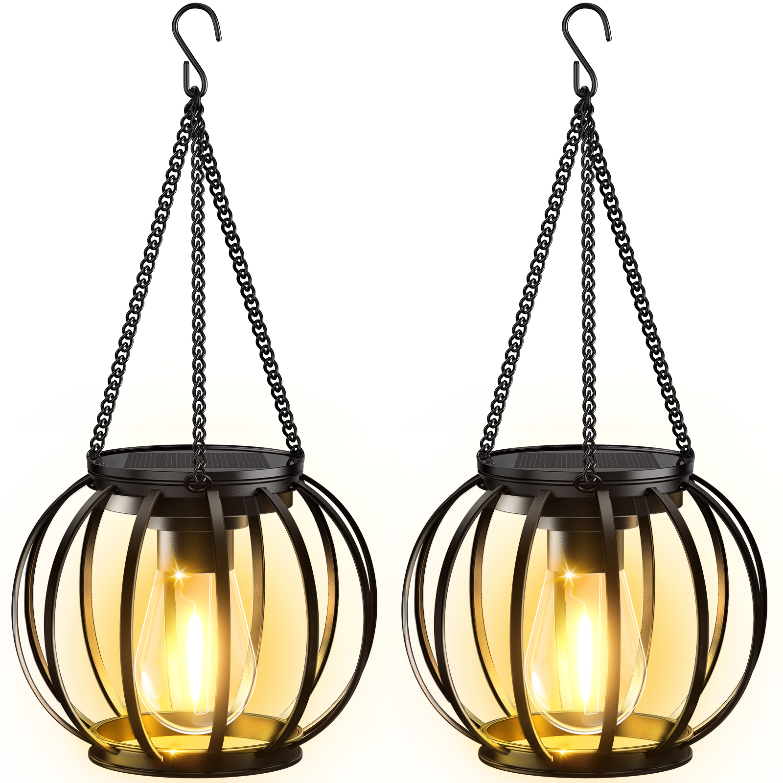 Outdoor Waterproof Hanging Metal Solar Lantern Lamp LAN1200