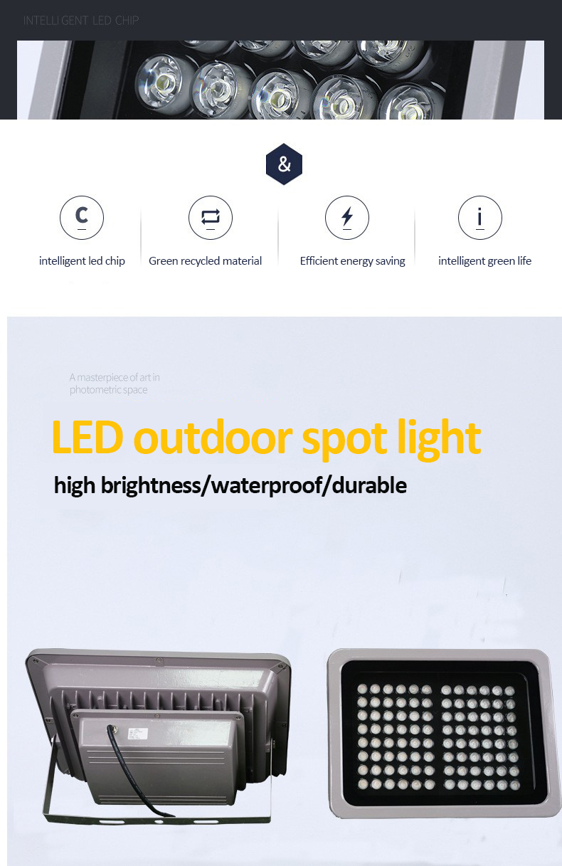 MNWS Modern Waterproof Outdoor Led IP65 Spot Lamp for  Garden  Solar Flood Lighting