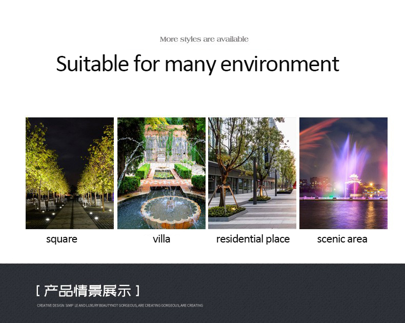 MNWS Modern Waterproof Outdoor Led IP65 Spot Lamp for  Garden  Solar Flood Lighting