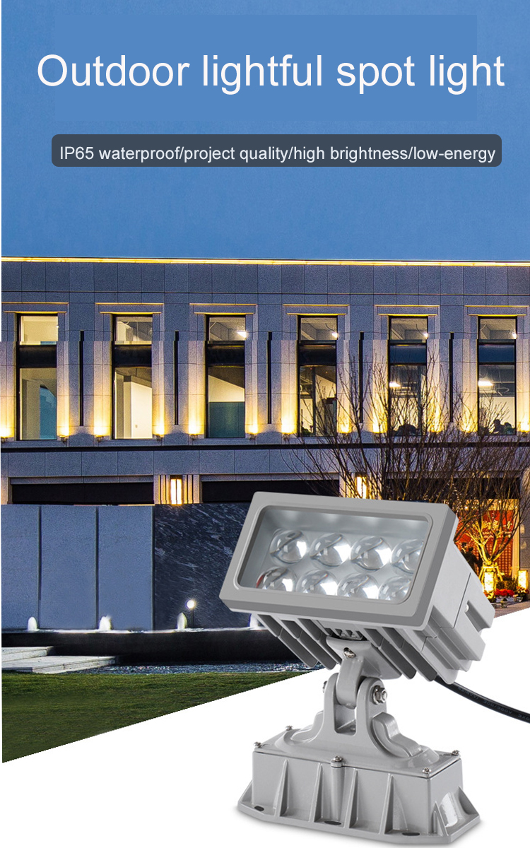 Factory Direct Sale IP65 Outdoor Security Flood Light LED 24W Floodlight Waterproof Projector LED Motion Flood Light