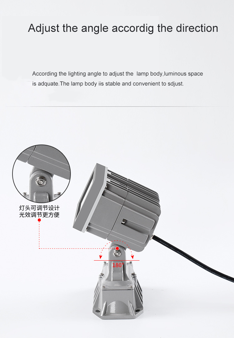Factory Direct Sale IP65 Outdoor Security Flood Light LED 24W Floodlight Waterproof Projector LED Motion Flood Light