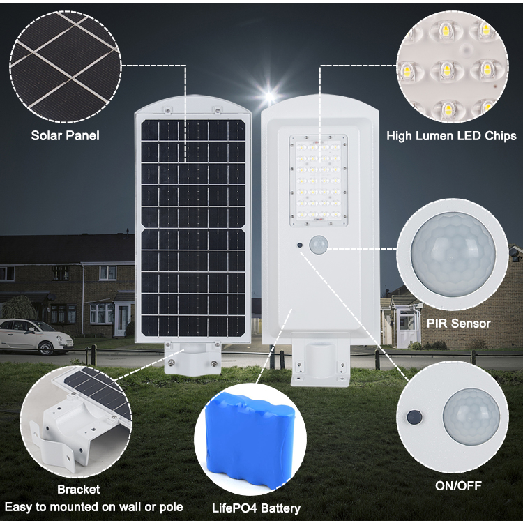 Best Quality Outdoor Waterproof Smart Motion Sensor 10w All in One Solar Led Street Light Price