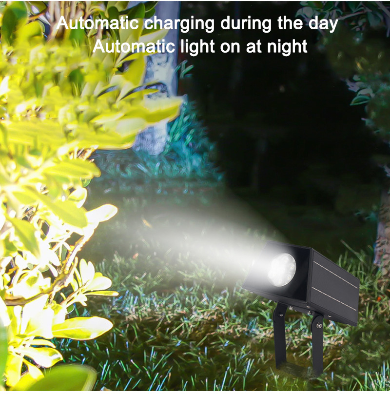 Wholesale Outdoor IP66 Waterproof Garden Lawn Pathway Landscape LED Solar Panel Spotlight RGB Color