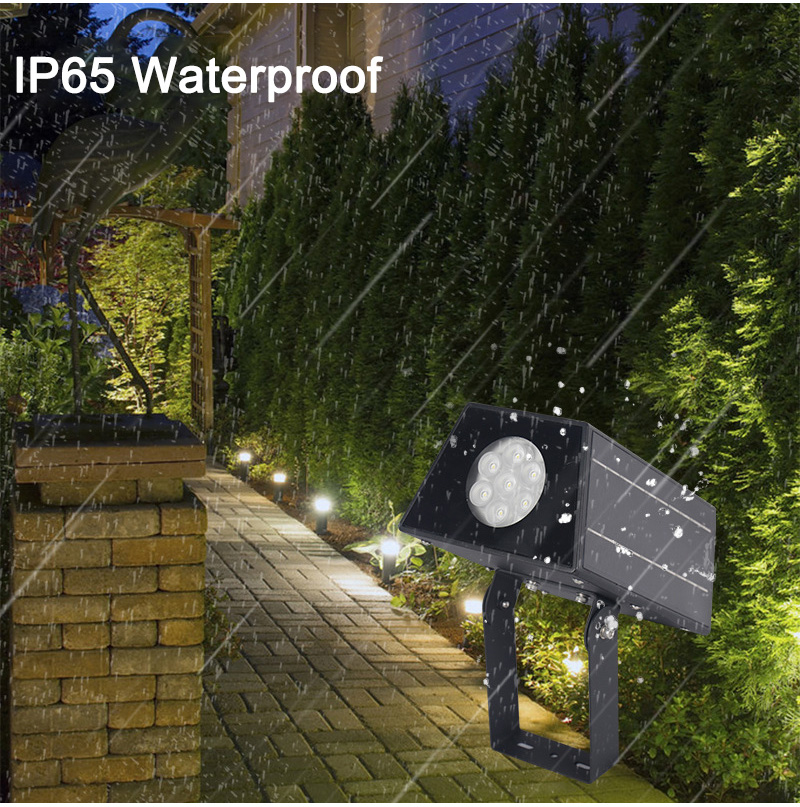 Wholesale Outdoor IP66 Waterproof Garden Lawn Pathway Landscape LED Solar Panel Spotlight RGB Color