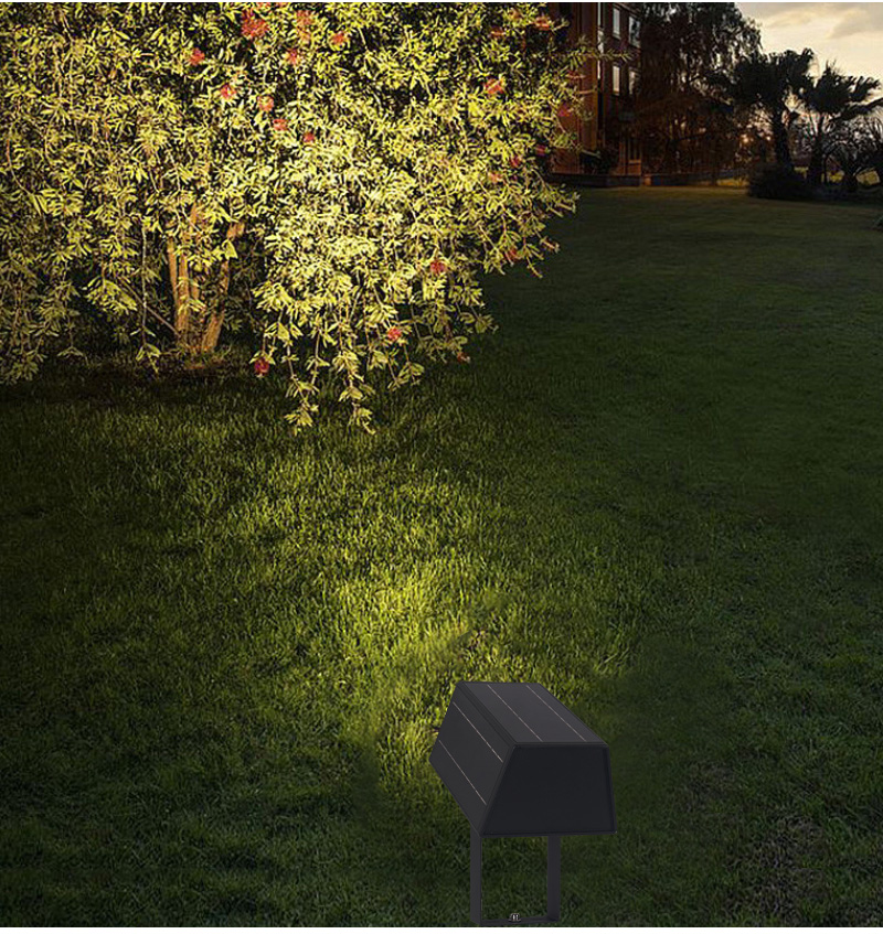 Wholesale Outdoor IP66 Waterproof Garden Lawn Pathway Landscape LED Solar Panel Spotlight RGB Color