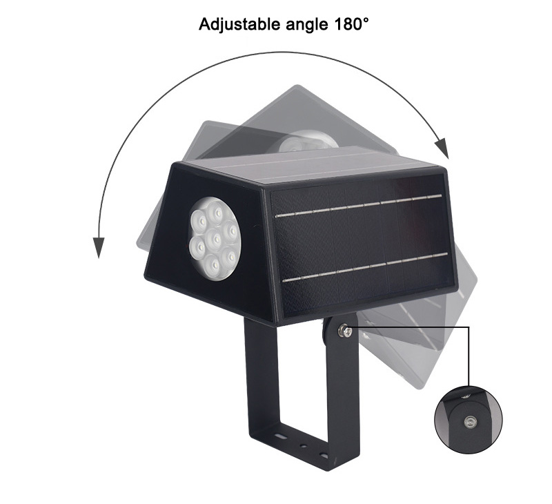 Wholesale Outdoor IP66 Waterproof Garden Lawn Pathway Landscape LED Solar Panel Spotlight RGB Color