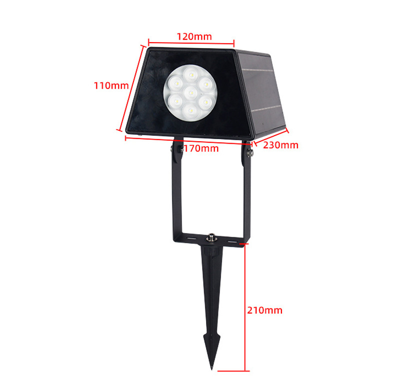 Wholesale Outdoor IP66 Waterproof Garden Lawn Pathway Landscape LED Solar Panel Spotlight RGB Color