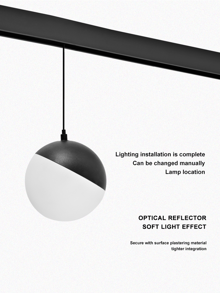New Modern Store Lighting 48v Magnetic Rail System 10W Ball Lights Magnetic Led Track Light