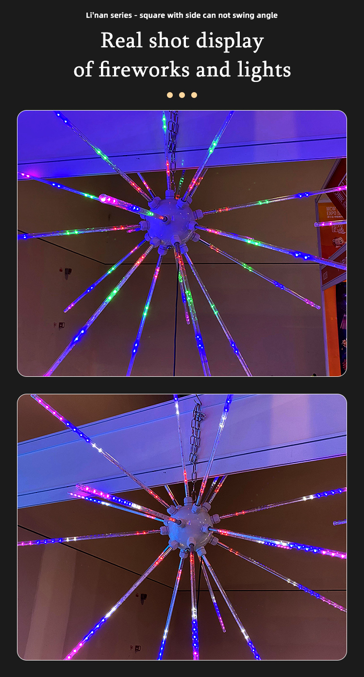 Christmas Decoration Colorful Synchro<i></i>nous Change Led Fireworks Meteor Lights