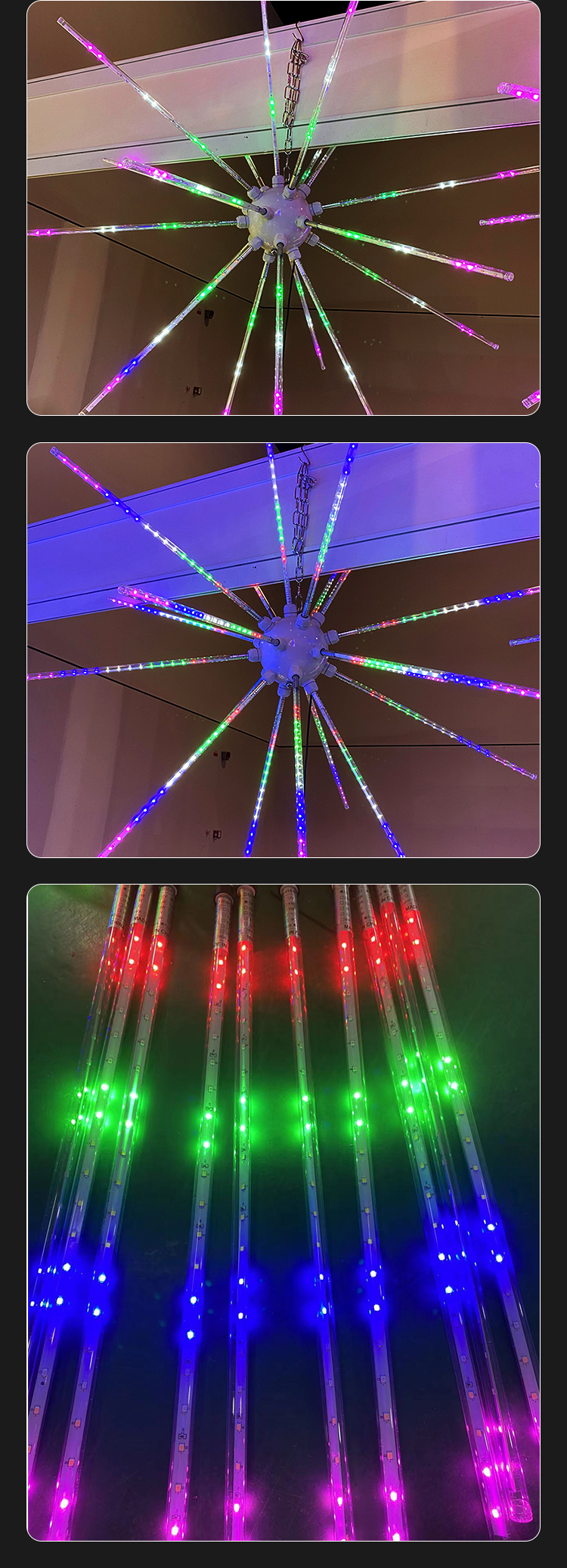 Christmas Decoration Colorful Synchro<i></i>nous Change Led Fireworks Meteor Lights