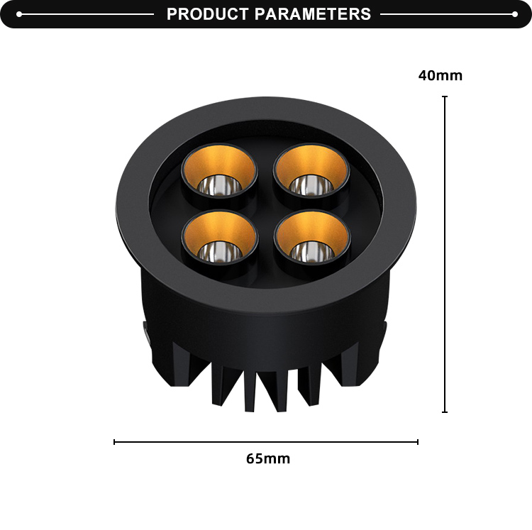 High Quality Commercial Indoor Round Anti Glare Recessed Downlight