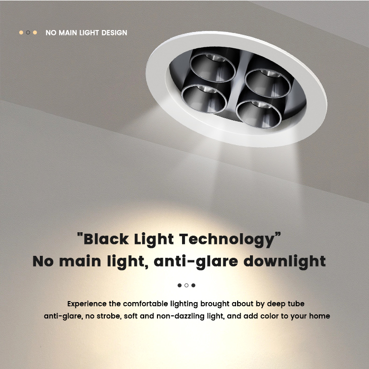 High Quality Commercial Indoor Round Anti Glare Recessed Downlight