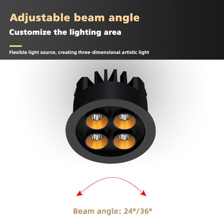 High Quality Commercial Indoor Round Anti Glare Recessed Downlight