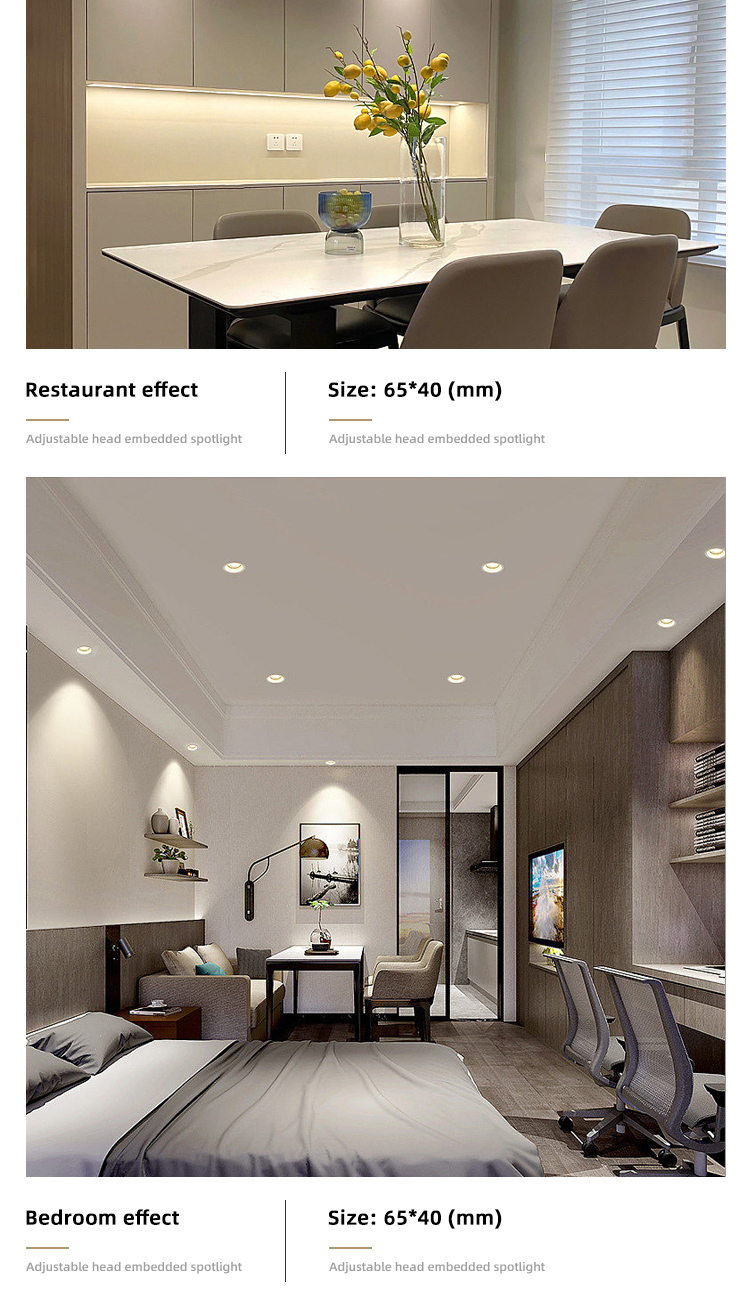 High Quality Commercial Indoor Round Anti Glare Recessed Downlight