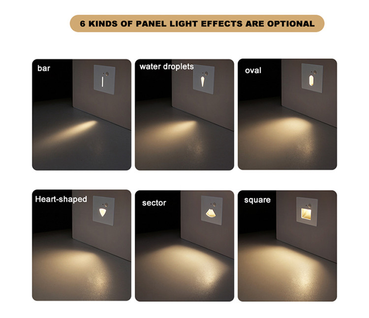 Led Embedded Stair Step Light Household Aisle Type 86 Step Kick Light Induction Step Wall Light