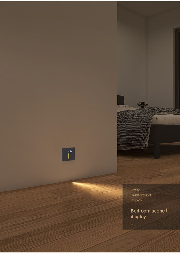 Led Embedded Stair Step Light Household Aisle Type 86 Step Kick Light Induction Step Wall Light