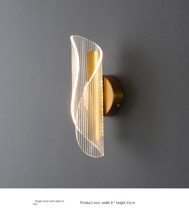 Acrylic Streamer Wall Lamp Living Room Creative LED Background Study Corridor Stair Perso<i></i>nalized Bedroom Bedside Lamps Hotels