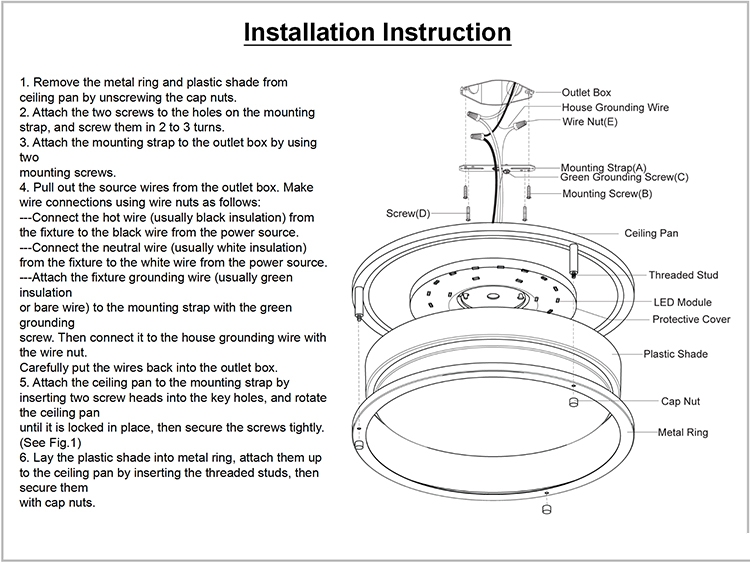 Kitchen Ceiling Light in Brushed Nickel Finish and White Acrylic Lens INDOOR MODERN DOUBLE RING CEILING LIGHTING FIXTURES