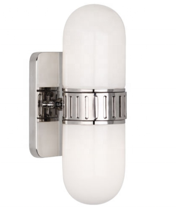 Opal Glass Shade Oval Indoor Bathroom Wall Lamp WL2220picture2