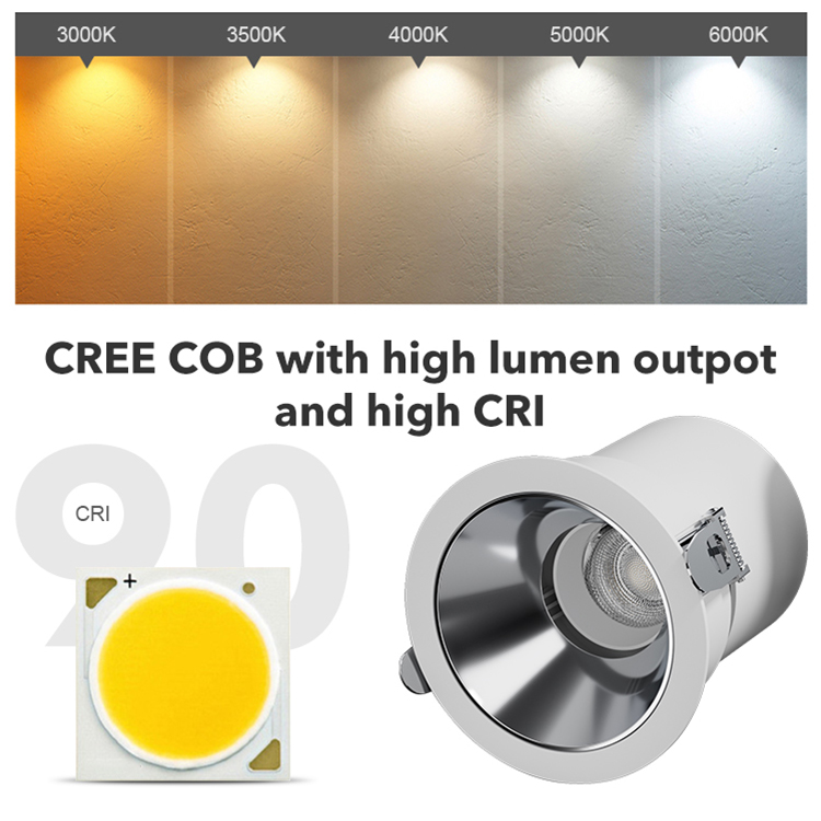 Indoor Anti Glare Die Casting Recessed LED Downlight DL1390picture5